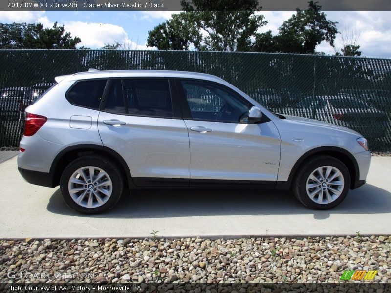 Glacier Silver Metallic / Black 2017 BMW X3 xDrive28i