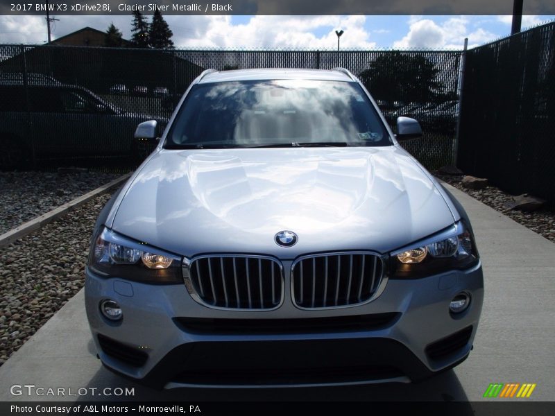 Glacier Silver Metallic / Black 2017 BMW X3 xDrive28i