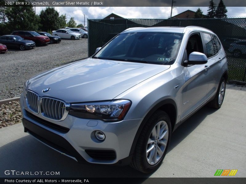 Glacier Silver Metallic / Black 2017 BMW X3 xDrive28i