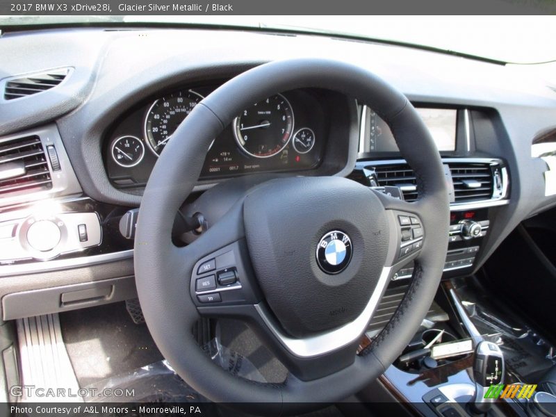 Glacier Silver Metallic / Black 2017 BMW X3 xDrive28i
