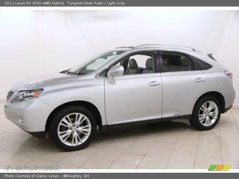 Tungsten Silver Pearl / Light Gray 2011 Lexus RX 450h AWD Hybrid