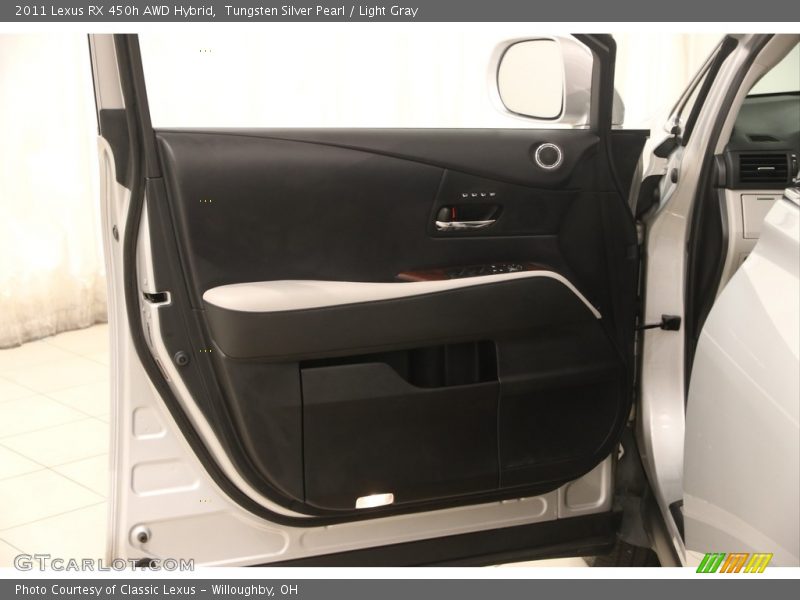 Tungsten Silver Pearl / Light Gray 2011 Lexus RX 450h AWD Hybrid