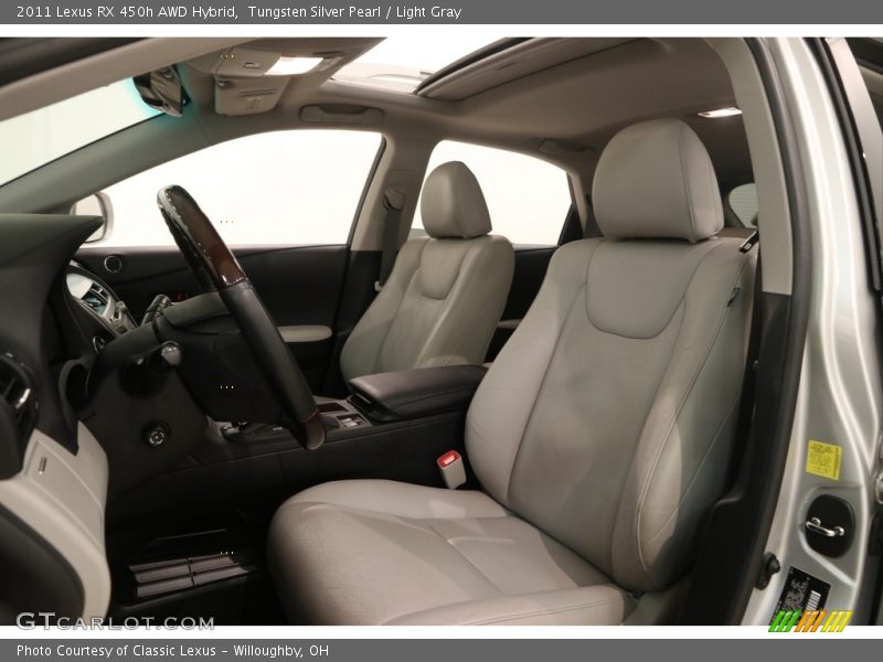 Tungsten Silver Pearl / Light Gray 2011 Lexus RX 450h AWD Hybrid