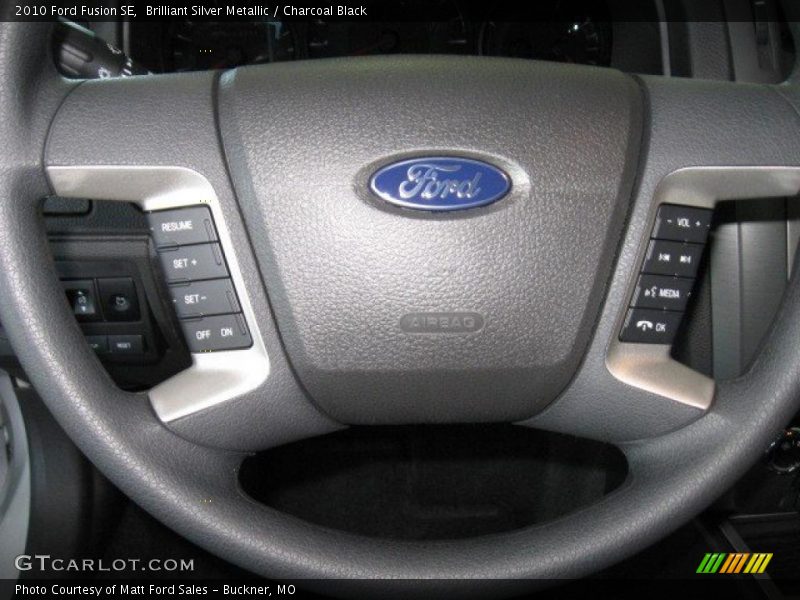 Brilliant Silver Metallic / Charcoal Black 2010 Ford Fusion SE