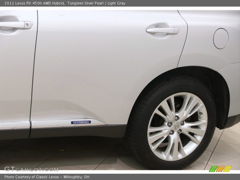 Tungsten Silver Pearl / Light Gray 2011 Lexus RX 450h AWD Hybrid