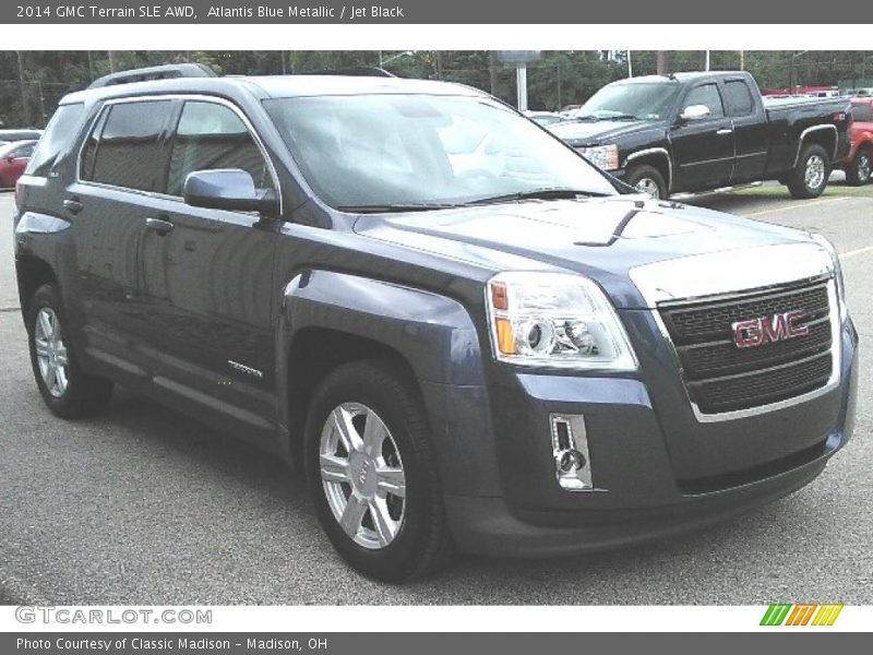 Atlantis Blue Metallic / Jet Black 2014 GMC Terrain SLE AWD