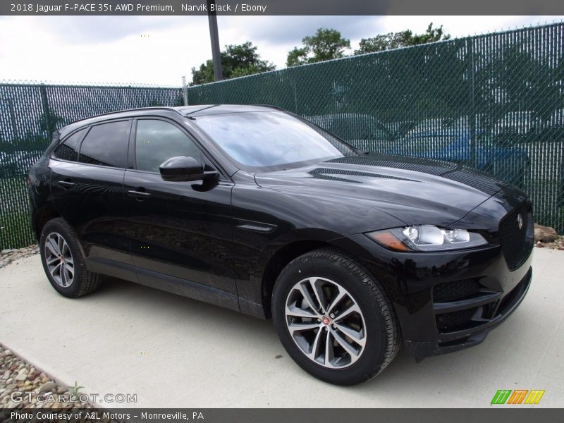 Narvik Black / Ebony 2018 Jaguar F-PACE 35t AWD Premium