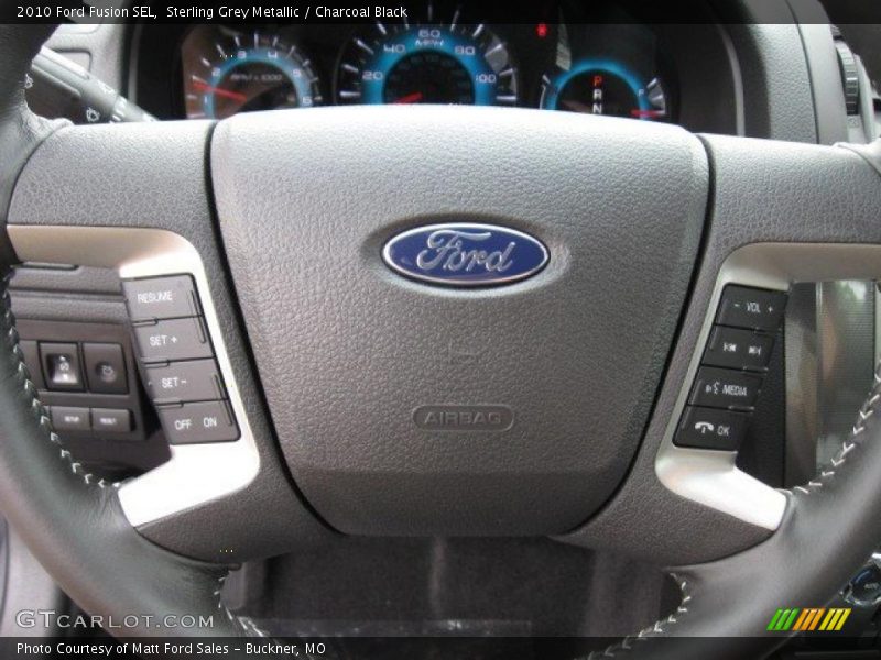 Sterling Grey Metallic / Charcoal Black 2010 Ford Fusion SEL