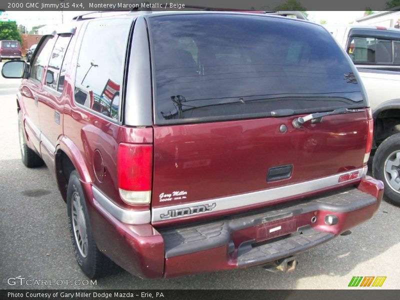 Monterey Maroon Metallic / Beige 2000 GMC Jimmy SLS 4x4