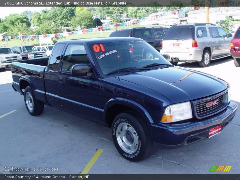 Indigo Blue Metallic / Graphite 2001 GMC Sonoma SLS Extended Cab
