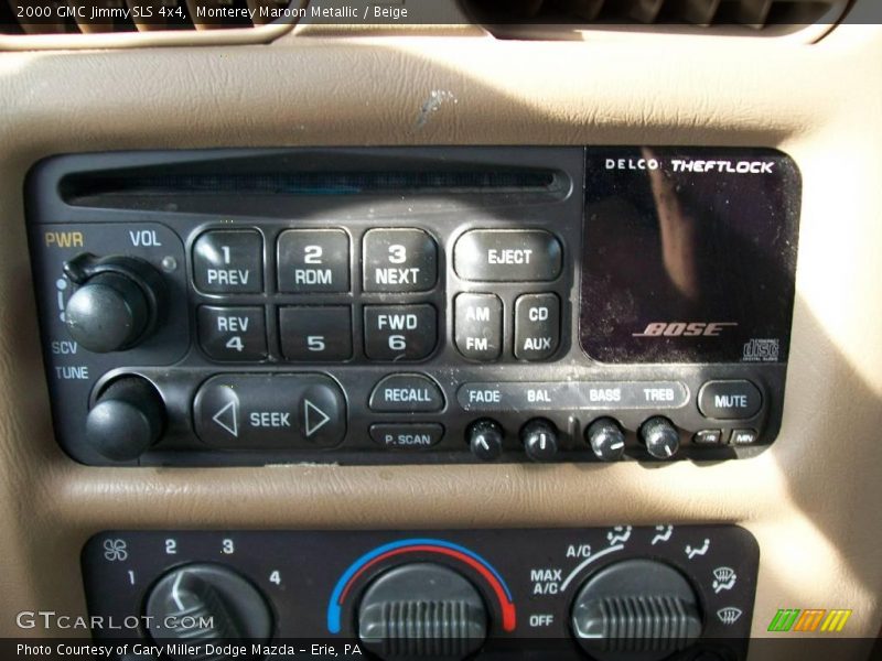 Monterey Maroon Metallic / Beige 2000 GMC Jimmy SLS 4x4