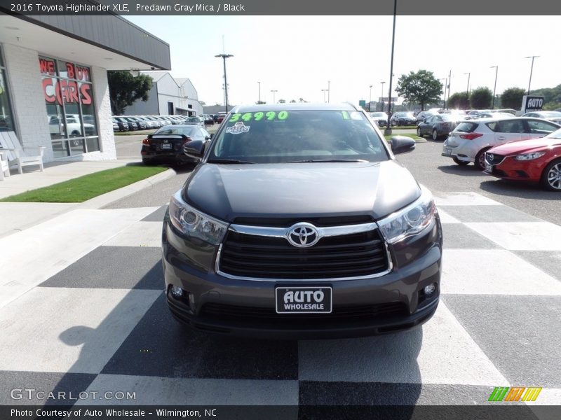 Predawn Gray Mica / Black 2016 Toyota Highlander XLE