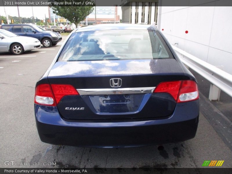 Royal Blue Pearl / Gray 2011 Honda Civic LX Sedan