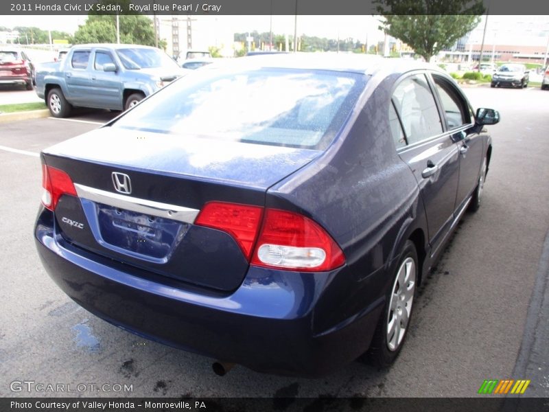 Royal Blue Pearl / Gray 2011 Honda Civic LX Sedan