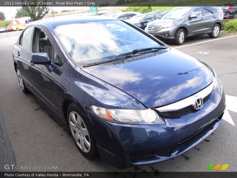 Royal Blue Pearl / Gray 2011 Honda Civic LX Sedan
