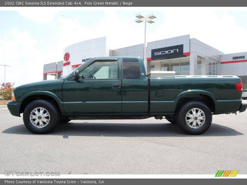 Polo Green Metallic / Beige 2002 GMC Sonoma SLS Extended Cab 4x4