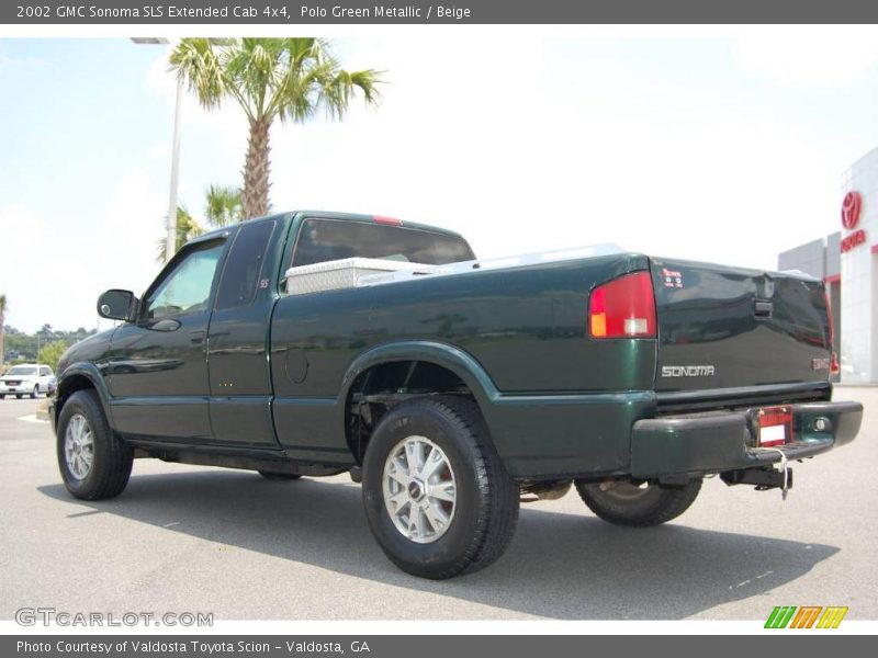 Polo Green Metallic / Beige 2002 GMC Sonoma SLS Extended Cab 4x4