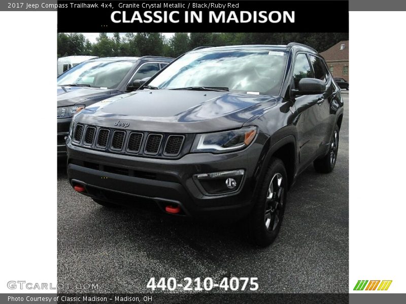 Granite Crystal Metallic / Black/Ruby Red 2017 Jeep Compass Trailhawk 4x4