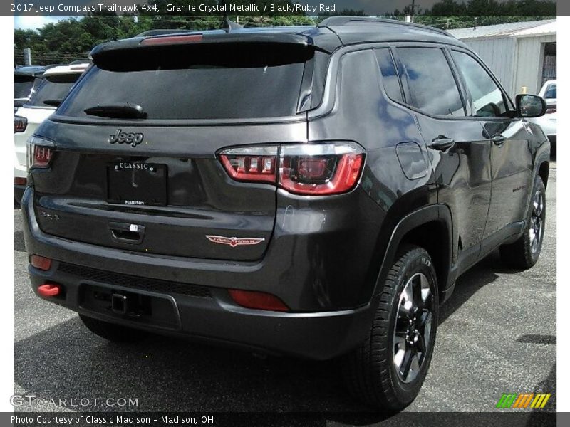 Granite Crystal Metallic / Black/Ruby Red 2017 Jeep Compass Trailhawk 4x4