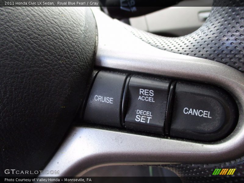 Royal Blue Pearl / Gray 2011 Honda Civic LX Sedan