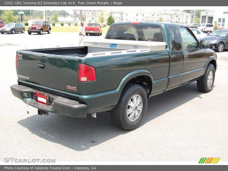 Polo Green Metallic / Beige 2002 GMC Sonoma SLS Extended Cab 4x4