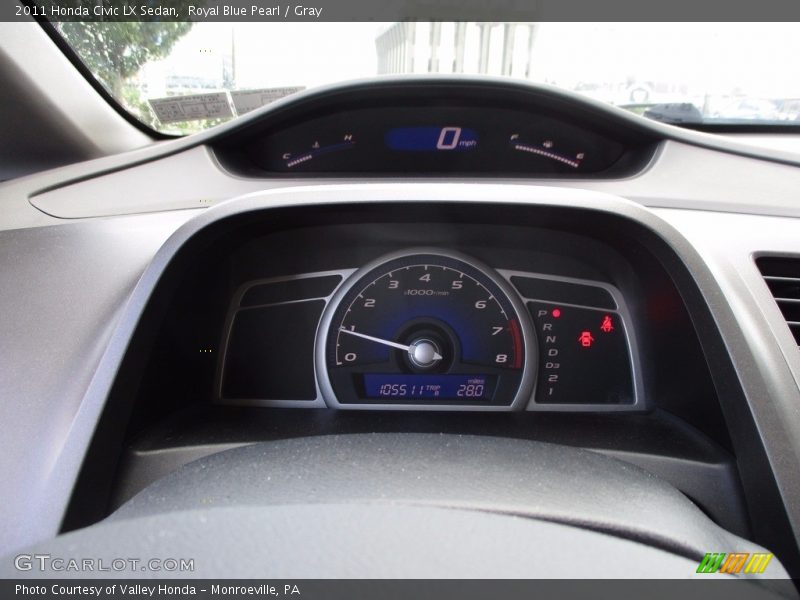 Royal Blue Pearl / Gray 2011 Honda Civic LX Sedan
