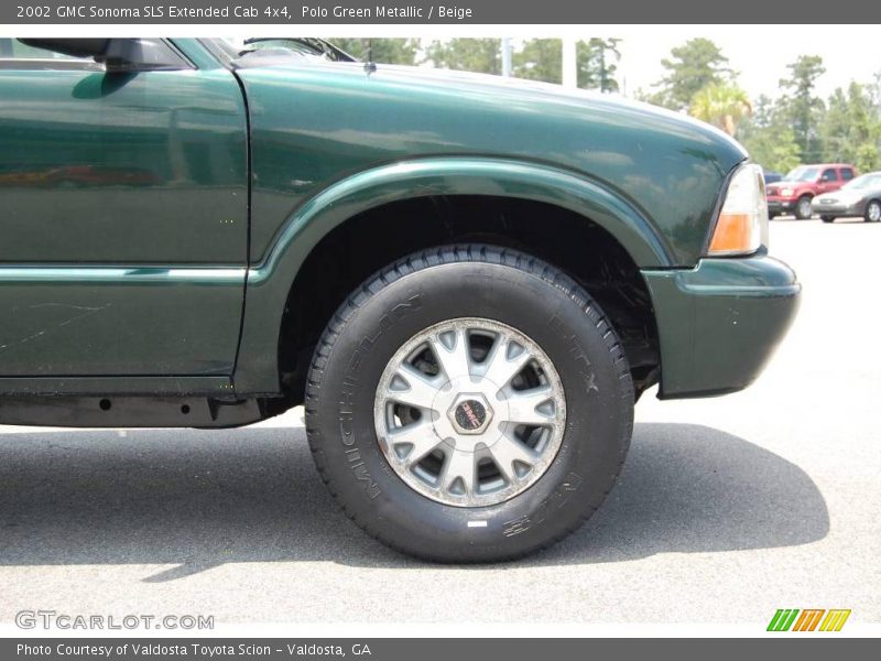 Polo Green Metallic / Beige 2002 GMC Sonoma SLS Extended Cab 4x4