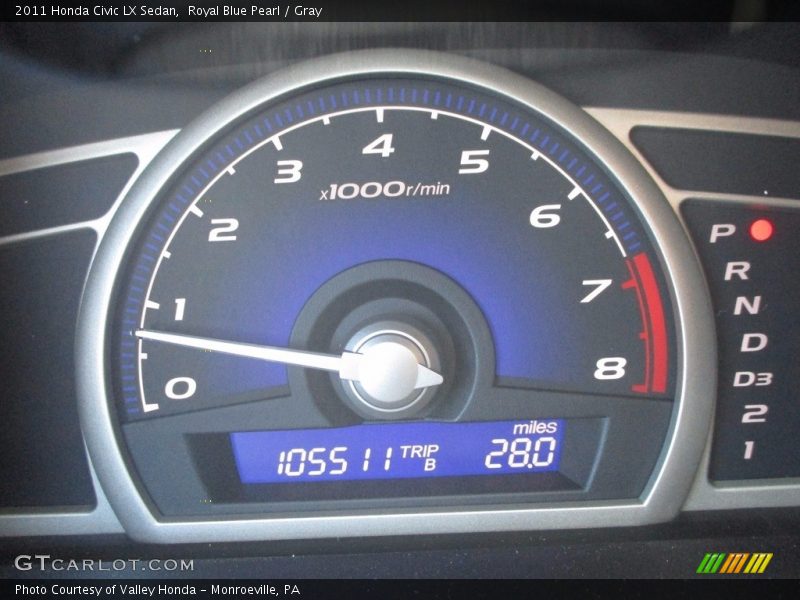 Royal Blue Pearl / Gray 2011 Honda Civic LX Sedan