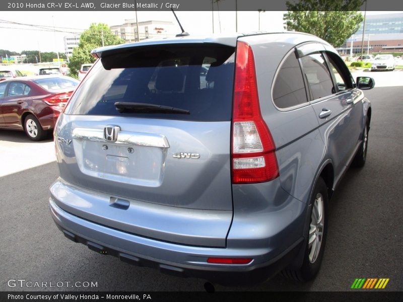 Glacier Blue Metallic / Gray 2010 Honda CR-V EX-L AWD