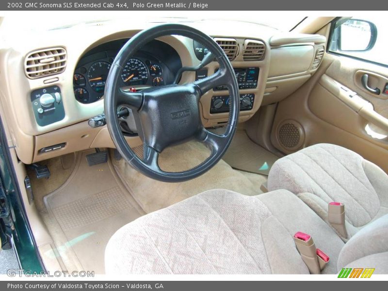 Polo Green Metallic / Beige 2002 GMC Sonoma SLS Extended Cab 4x4