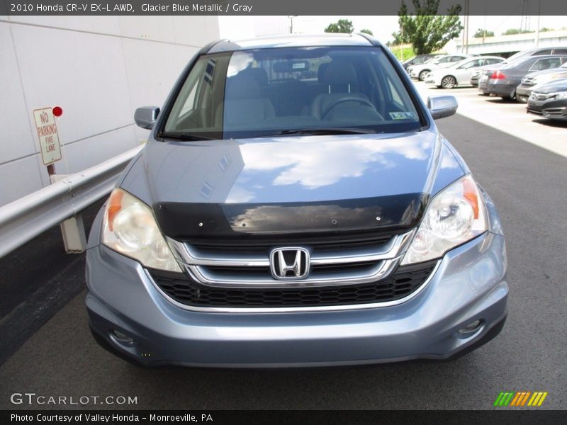 Glacier Blue Metallic / Gray 2010 Honda CR-V EX-L AWD