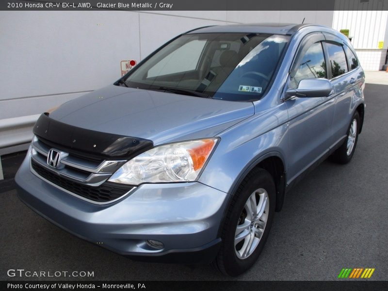 Glacier Blue Metallic / Gray 2010 Honda CR-V EX-L AWD