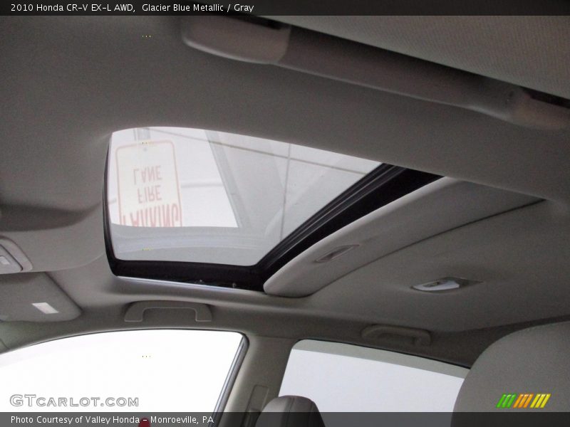 Glacier Blue Metallic / Gray 2010 Honda CR-V EX-L AWD