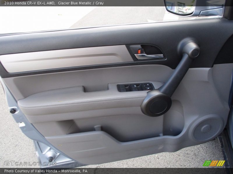 Glacier Blue Metallic / Gray 2010 Honda CR-V EX-L AWD