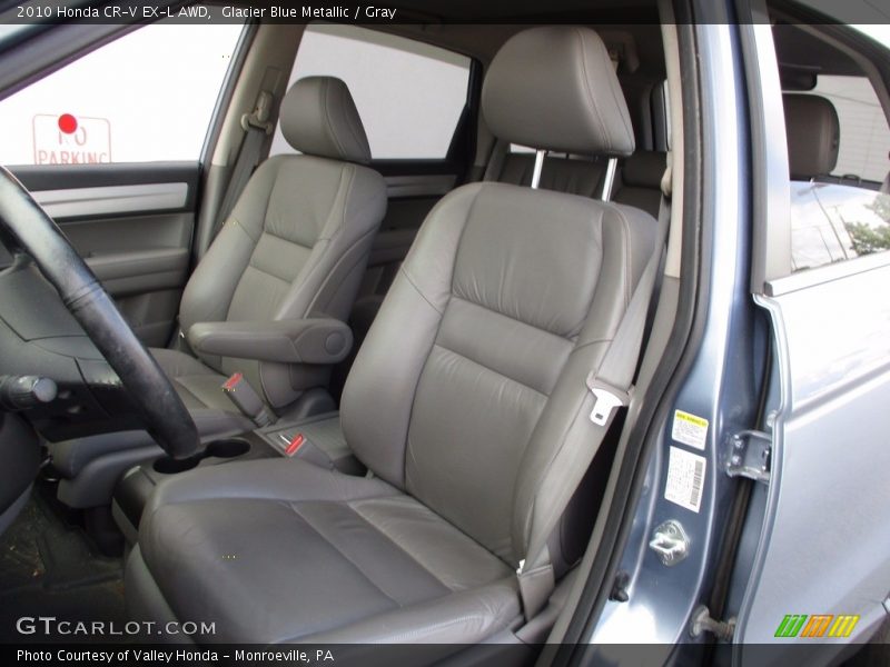 Glacier Blue Metallic / Gray 2010 Honda CR-V EX-L AWD