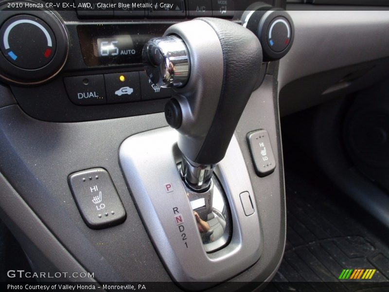 Glacier Blue Metallic / Gray 2010 Honda CR-V EX-L AWD