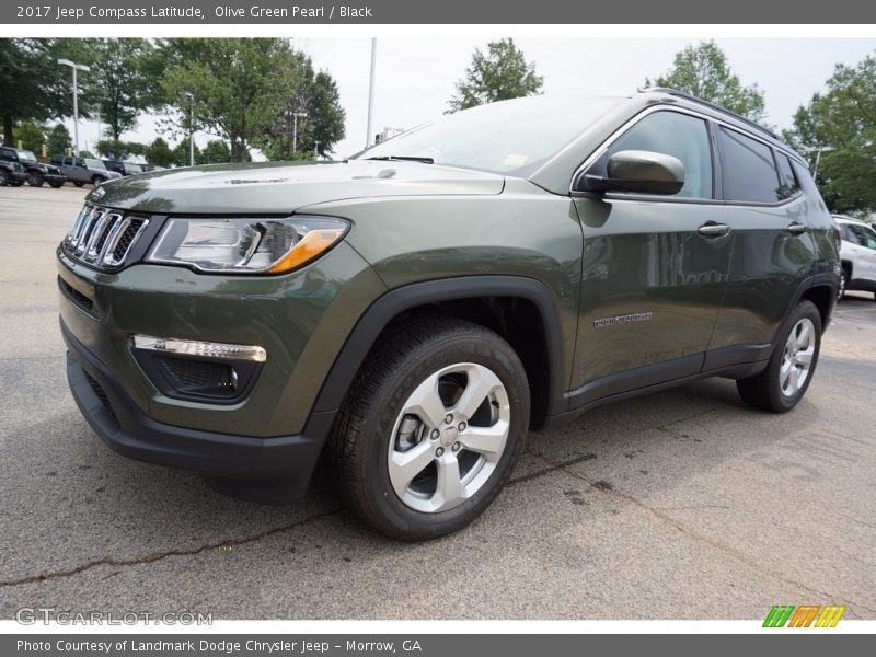 Olive Green Pearl / Black 2017 Jeep Compass Latitude