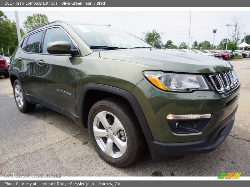 Olive Green Pearl / Black 2017 Jeep Compass Latitude