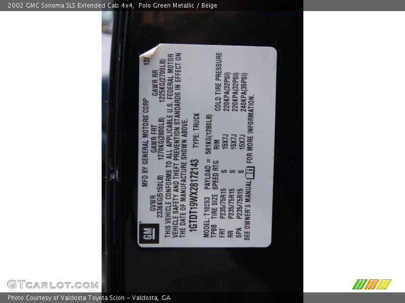 Polo Green Metallic / Beige 2002 GMC Sonoma SLS Extended Cab 4x4