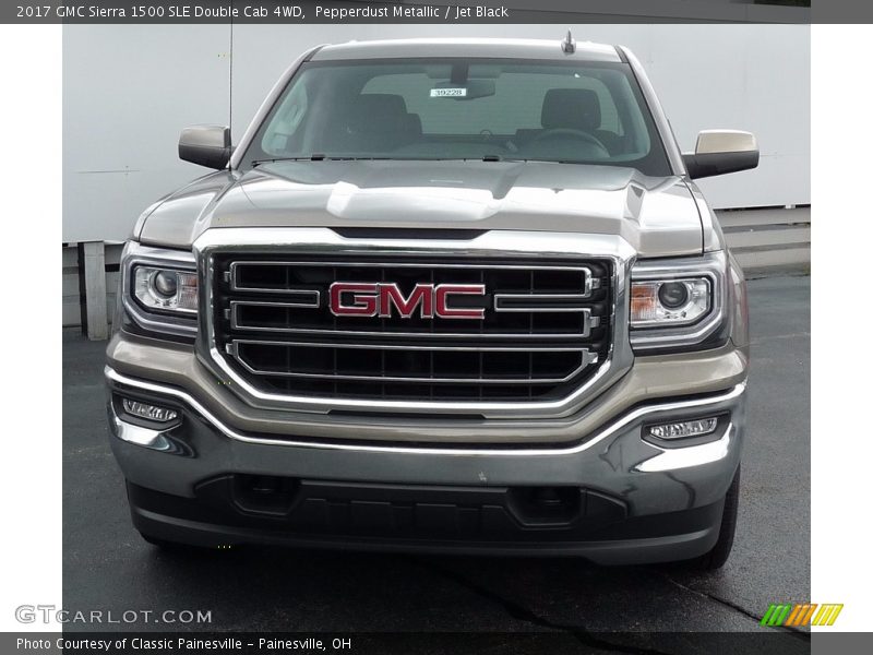 Pepperdust Metallic / Jet Black 2017 GMC Sierra 1500 SLE Double Cab 4WD