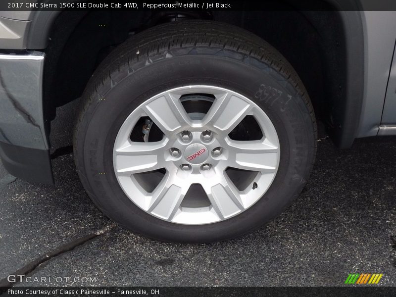 Pepperdust Metallic / Jet Black 2017 GMC Sierra 1500 SLE Double Cab 4WD