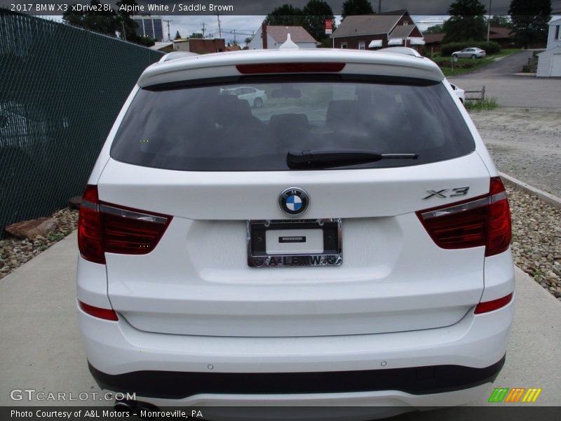 Alpine White / Saddle Brown 2017 BMW X3 xDrive28i