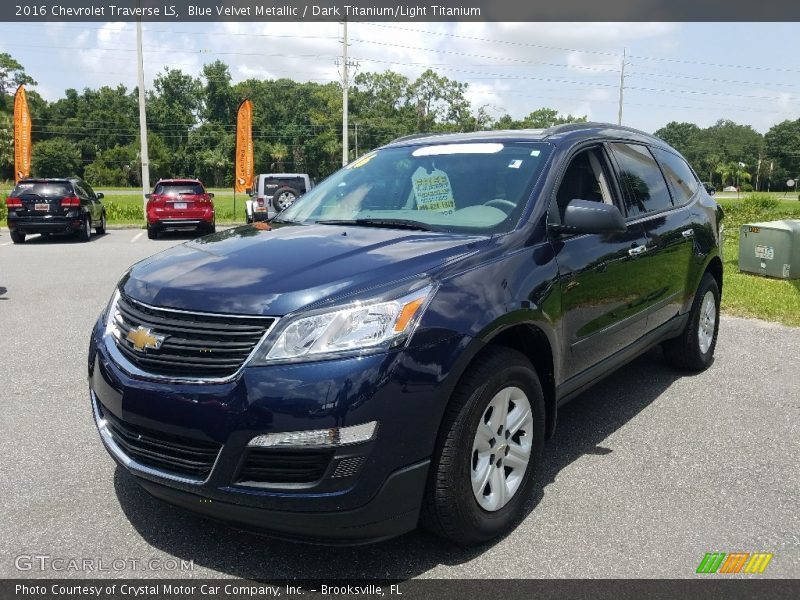 Blue Velvet Metallic / Dark Titanium/Light Titanium 2016 Chevrolet Traverse LS