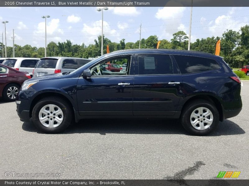 Blue Velvet Metallic / Dark Titanium/Light Titanium 2016 Chevrolet Traverse LS