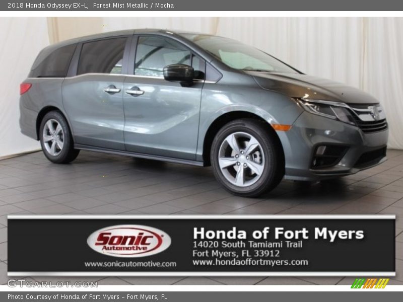 Forest Mist Metallic / Mocha 2018 Honda Odyssey EX-L