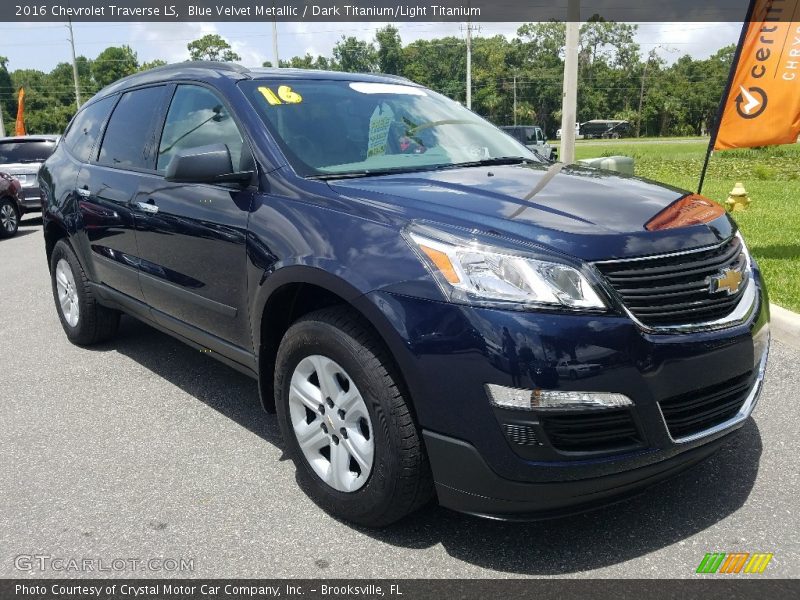 Blue Velvet Metallic / Dark Titanium/Light Titanium 2016 Chevrolet Traverse LS