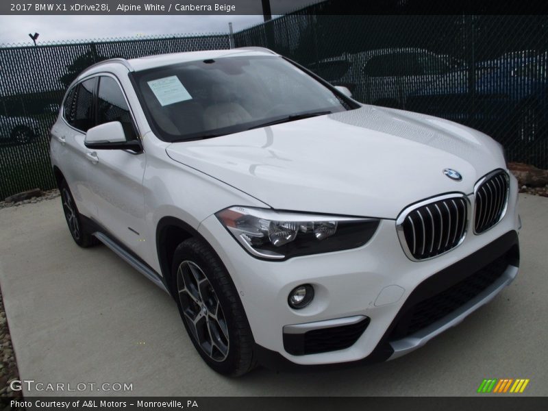 Alpine White / Canberra Beige 2017 BMW X1 xDrive28i