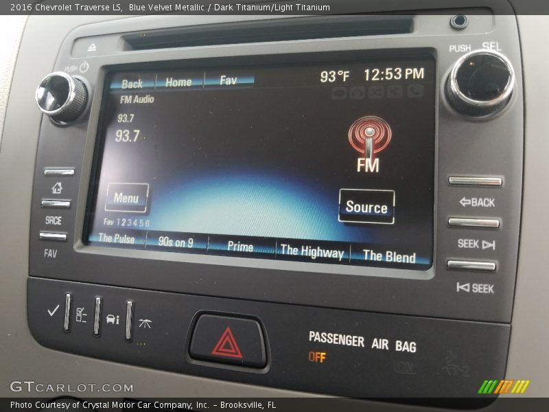 Blue Velvet Metallic / Dark Titanium/Light Titanium 2016 Chevrolet Traverse LS