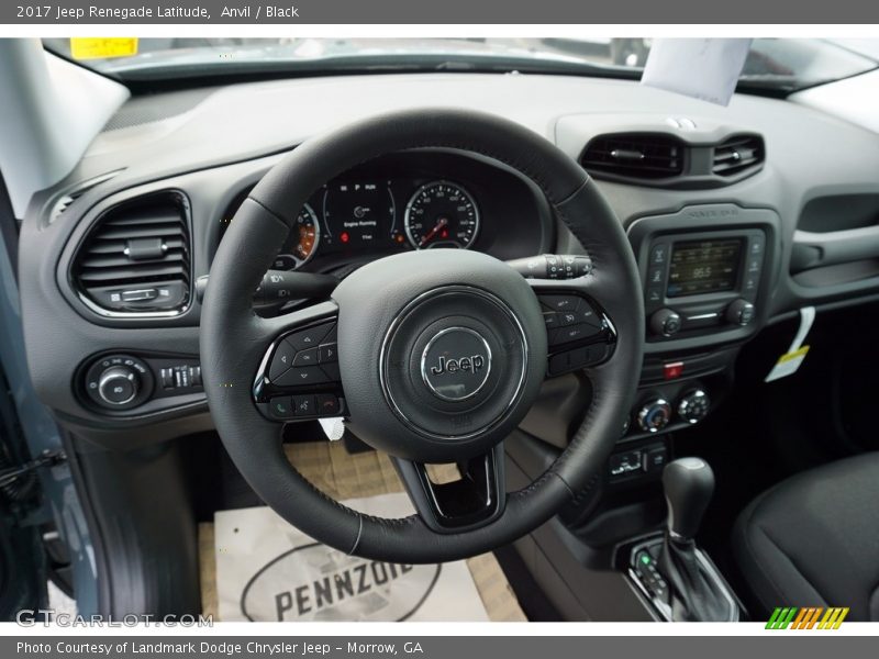 Anvil / Black 2017 Jeep Renegade Latitude