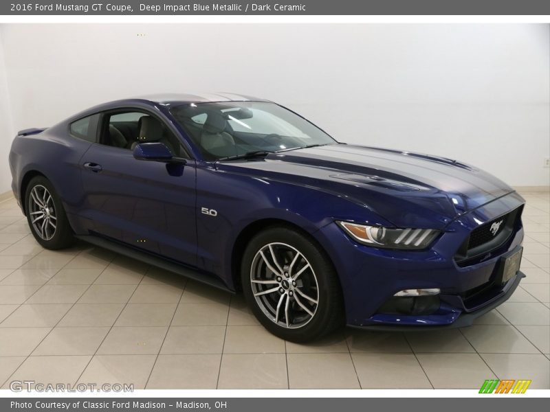 Deep Impact Blue Metallic / Dark Ceramic 2016 Ford Mustang GT Coupe